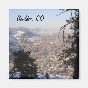 Boulder, Colorado von oben Magnet