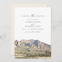 Boulder Colorado Wasserfarbe Save the Date Einladung