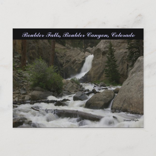 Boulder Falls Postkarte (Vorderseite)