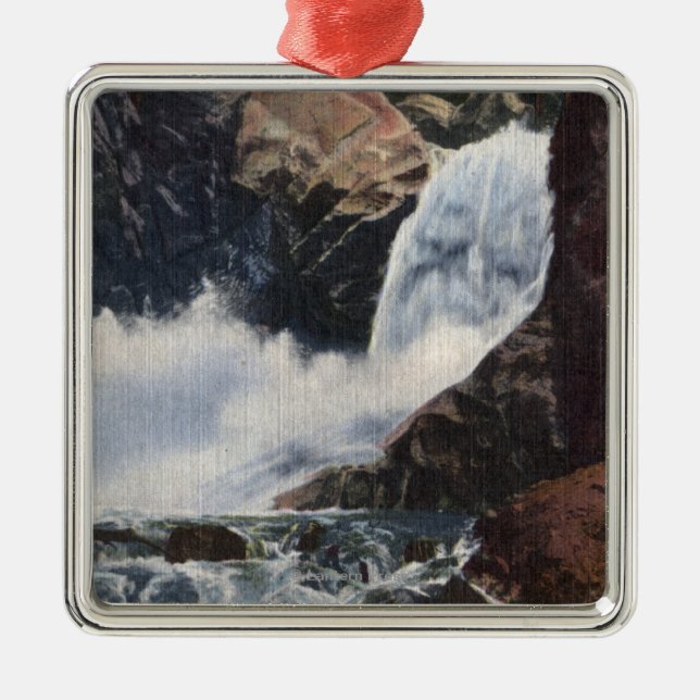 Boulder fällt in Boulder-Schlucht, Ornament Aus Metall (Vorne)