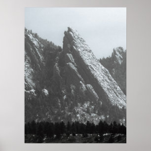 Boulder Flatirons Nebel Poster