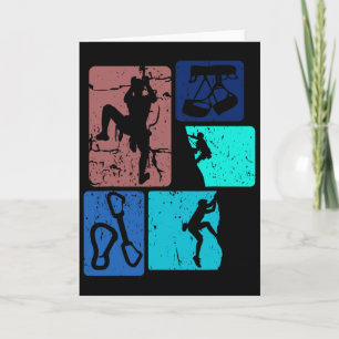 Boulder-Klettern Lustige Bouldering-Enthusiasten f Karte