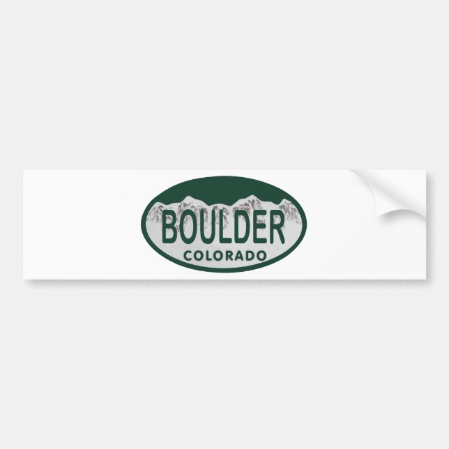 Boulder-Lizenzoval Autoaufkleber (Vorne)