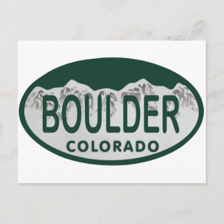 Boulder-Lizenzoval Postkarte