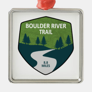 Boulder River Trail Washington Ornament Aus Metall