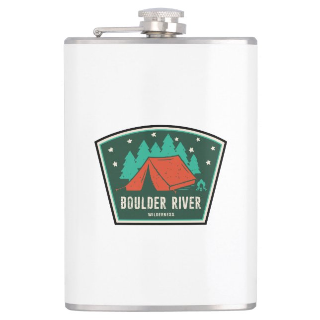 Boulder River Wilderness Camping Flachmann (Vorderseite)