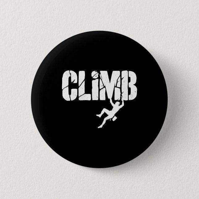 Boulder- Rock Climbing-Design für Kletterer Button (Vorderseite)