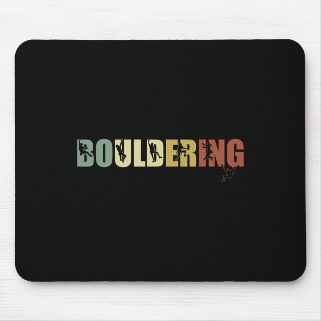 Boulder Sportklettern und Bouldern  Mousepad (Vorne)