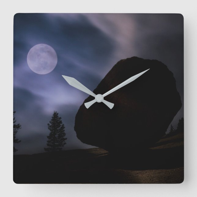 Boulder von Mondlicht | Yosemite National Park Quadratische Wanduhr (Vorderseite)
