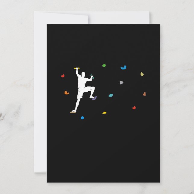 Boulder Wall Boulder Hall Climber-Geschenk Einladung (Vorderseite)