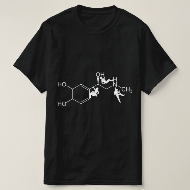 Boulderer & Climbing Adrenalin Formel CHNO Geschen T-Shirt (Design vorne)