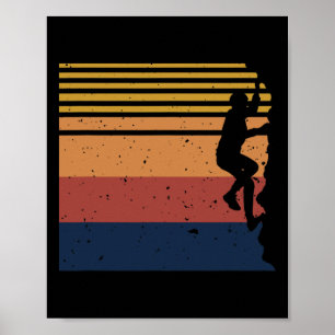 Boulderer im Vintage-Stil Retro Poster