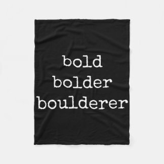 Bouldering Bold Bolder Boulderer Fleecedecke