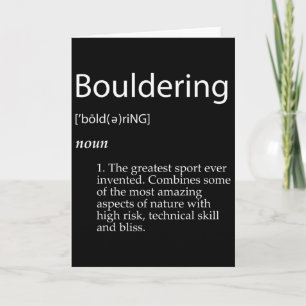 Bouldering-Definition Berg Fels Bergkletterer Karte