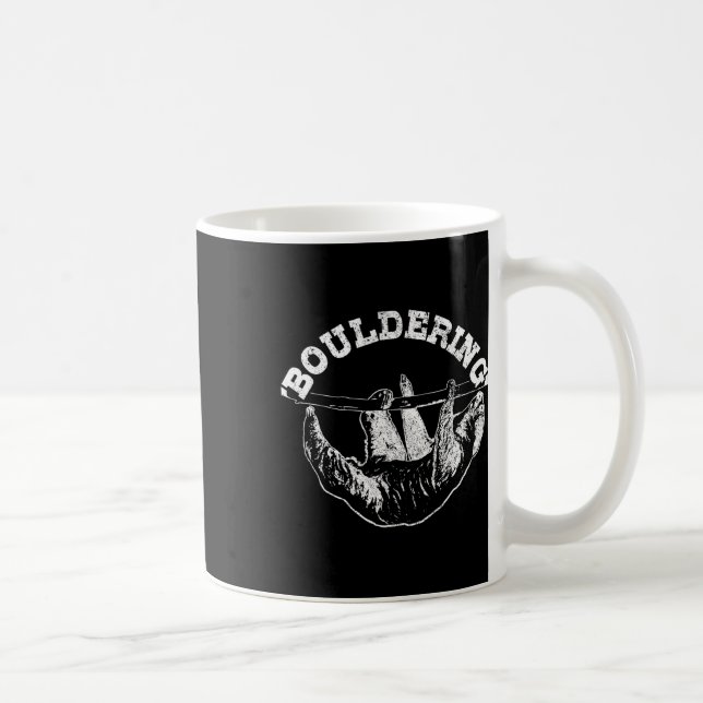 Bouldering Faultier Lustig Kletterer Boulderer  Kaffeetasse (Rechts)