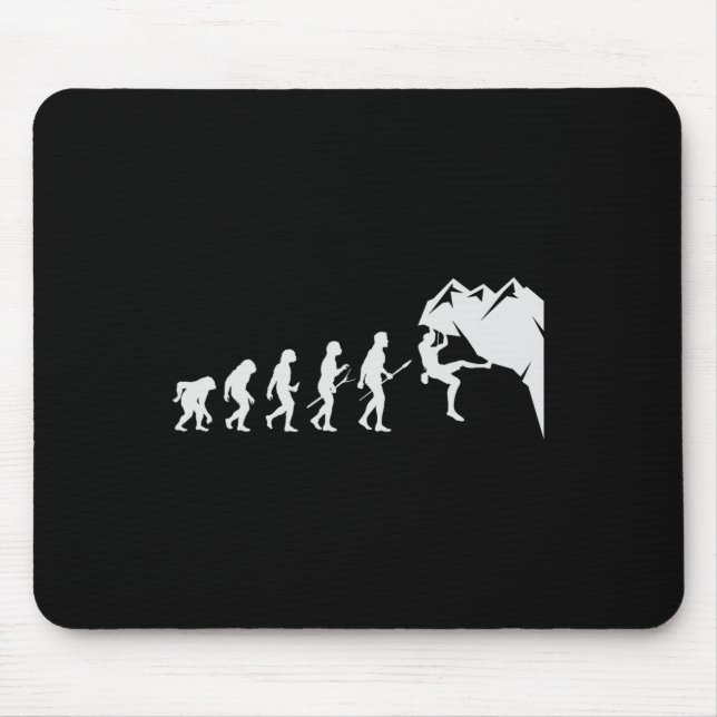 Bouldering - Für Boulderer Lustige Evolution  Mousepad (Vorne)