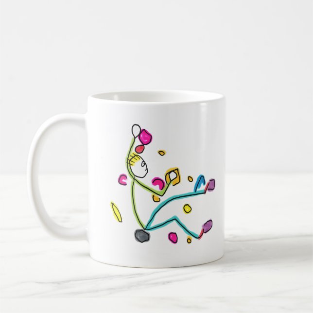 Bouldering Stickman Kaffeetasse (Links)