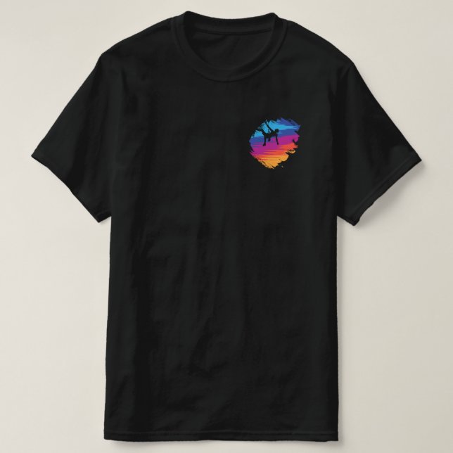 Bouldering - Störendes Retro Rock Climbing T-Shirt (Design vorne)