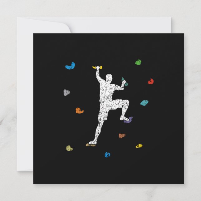 Bouldering Wall Climber Gift Idea Einladung (Vorderseite)