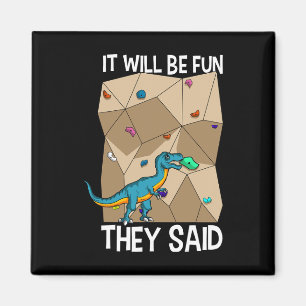 Boulderingkletterer Boulderer Künstlicher Dinosaur Magnet