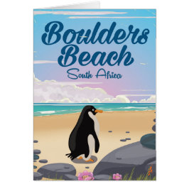 Boulders Beach South African Cartoon Reise poser