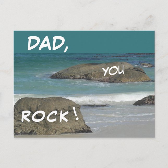 Boulders Beach - VATER You ROCK - Postkarte (Vorderseite)