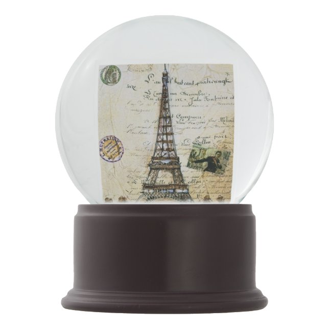 Boule À Neige Cadeau de globe de neige de Paris France (Devant)