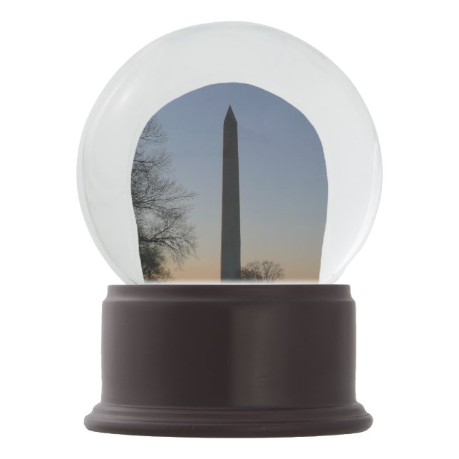 Boule À Neige Monument de Washington au coucher du soleil (Devant)