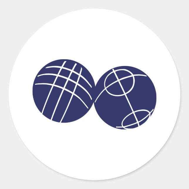 Boule-Boule-Boule Runder Aufkleber (Vorderseite)