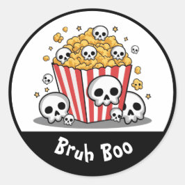 Boule de crânes de pop-corn éffrayant Autocollant 