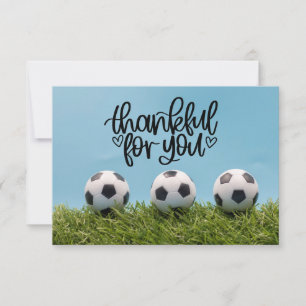 Boule de football avec Merci de mot pour le fan en