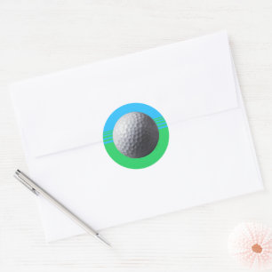 Boule de golf autour de petits autocollants