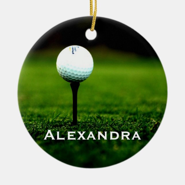 Boule de golf et de golf Ornement personnalisé (Devant)