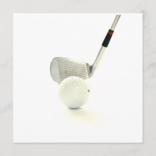 Boule de golf et invitation de club