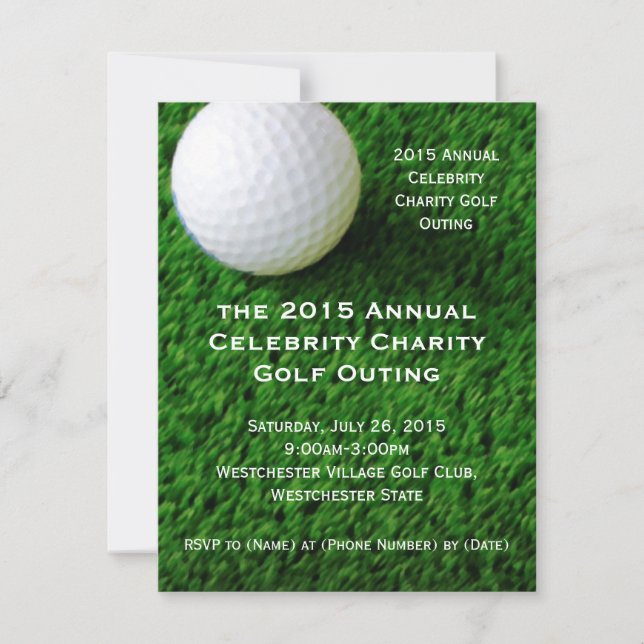 Boule de golf et invitations faites sur commande (Devant)