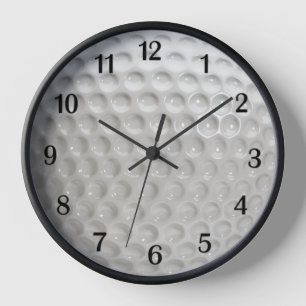 Boule de golf Horloge murale avec chiffres noirs