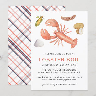 Boule de homard Invitation de la fête de cuisine