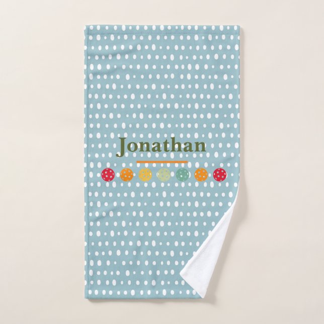 Boule de Motif Pastel Bleu Personnalisé (Serviette à main)