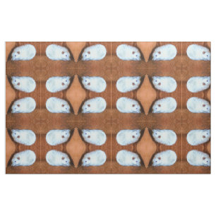 Boule de neige blanc fantaisie tissu à motif Rat p