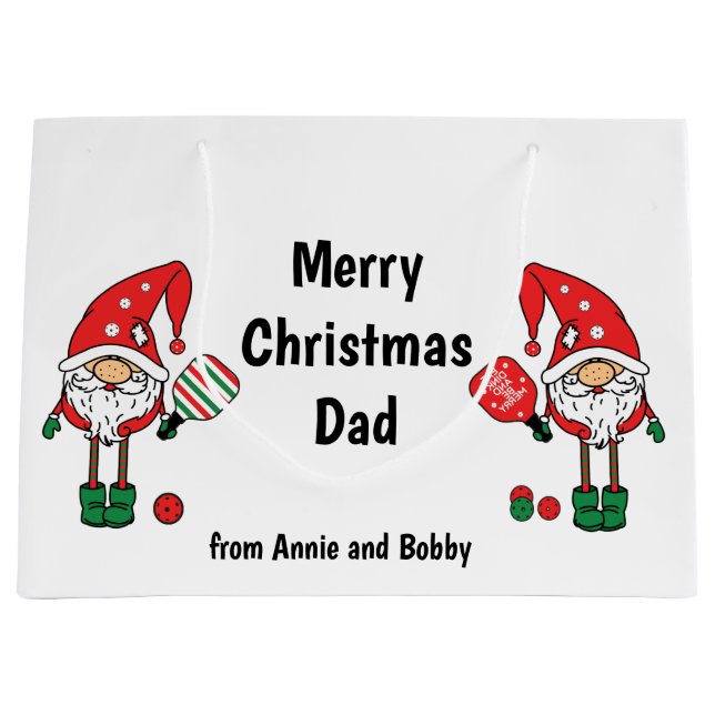 Boule de Noël    personnalisées grand sac cadeau (Devant)