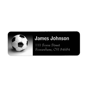 Boule de soccer Étiquettes d'adresse de retour per