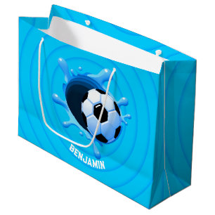 Boule de soccer personnalisée Grand sac cadeau