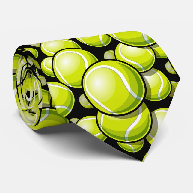 Boule de tennis jaune pour hommes cravate (Roulé)