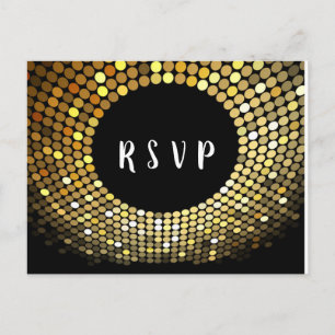 Boule Disco, danse, or Carte postale RSVP