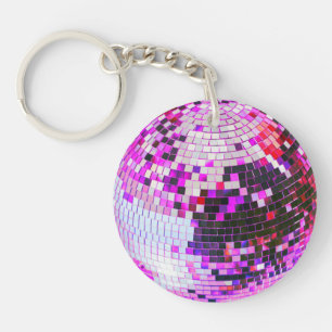 Boule disco rétro scintillement paillettes rose an