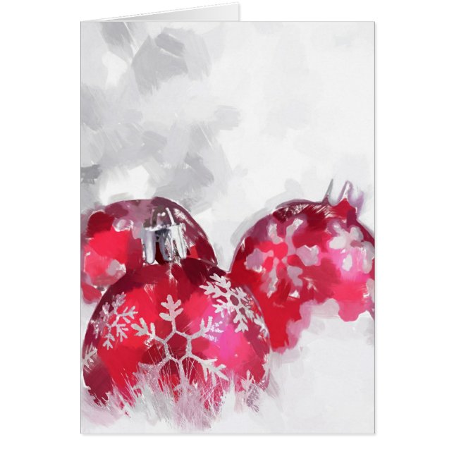 Boule d'ornement Red Christmas Snowflake (Devant)