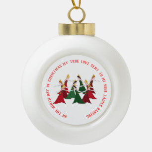 Boule En Céramique 12 Jours de Noël 9 Danses