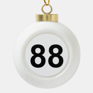Boule En Céramique 88 - numéro quatre-vingt-huit plaque