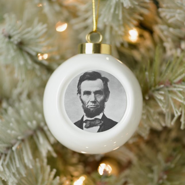 Boule En Céramique Abraham Lincoln : 16ème Président de l'Amérique (Arbre)