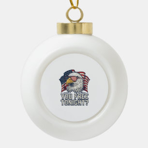 Boule En Céramique Aigle Patriotique Vous Êtes Libre Ce Soir Chemise 